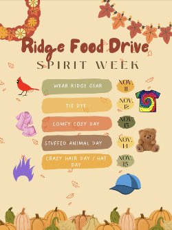 Ridge Food Drive Spirit Week